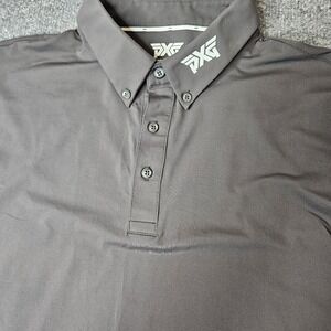 PXG Mens Polo Shirt Golf Parsons Xtreme Golf Size Large Gray